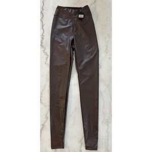 Aerie Offline Luxe Faux Leather Leggings Brown Size Size XS New